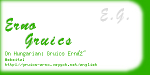 erno gruics business card